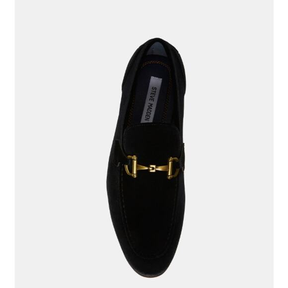 Steve Madden Men\'s Delrayy Black Velvet Loafers Shoes Size 11